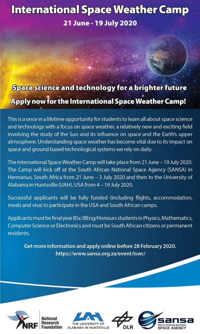 Space Weather Project Apply For The 2020 International Space Weather Camp - Opportunities in ...