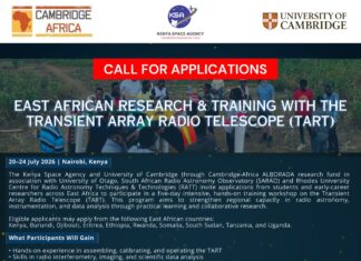 Call for Applications: East African Research & Training with TART Radio Telescope