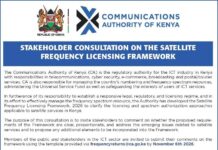 Kenya’s Communications Authority Opens Consultation on Satellite Frequency Licensing Framework